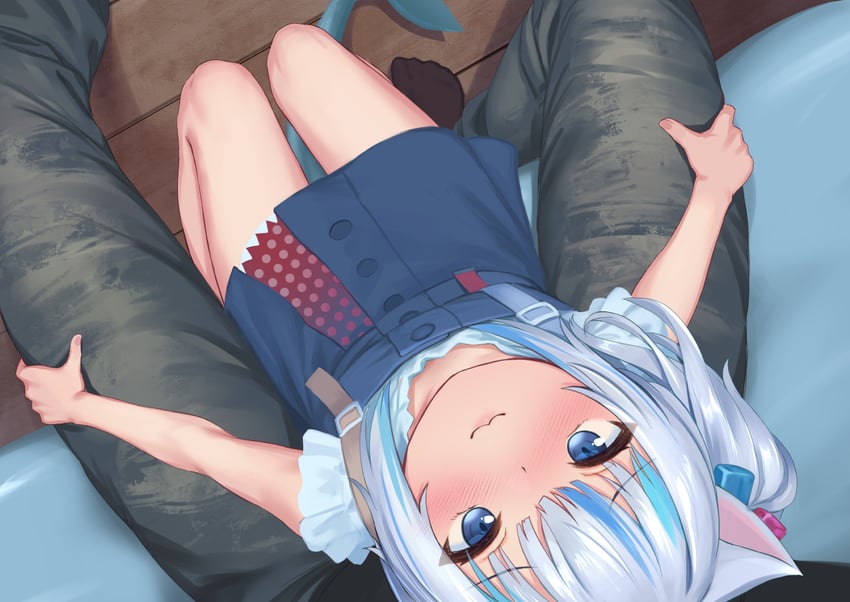 gawr gura (hololive and 1 more) drawn by roke_(taikodon)