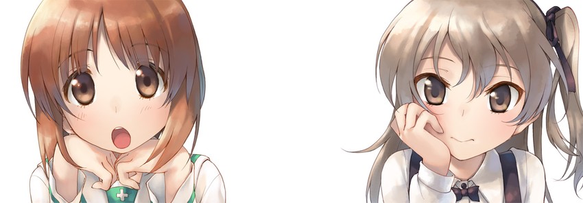 nishizumi miho and shimada arisu (girls und panzer) drawn by temurei_(vovovov)