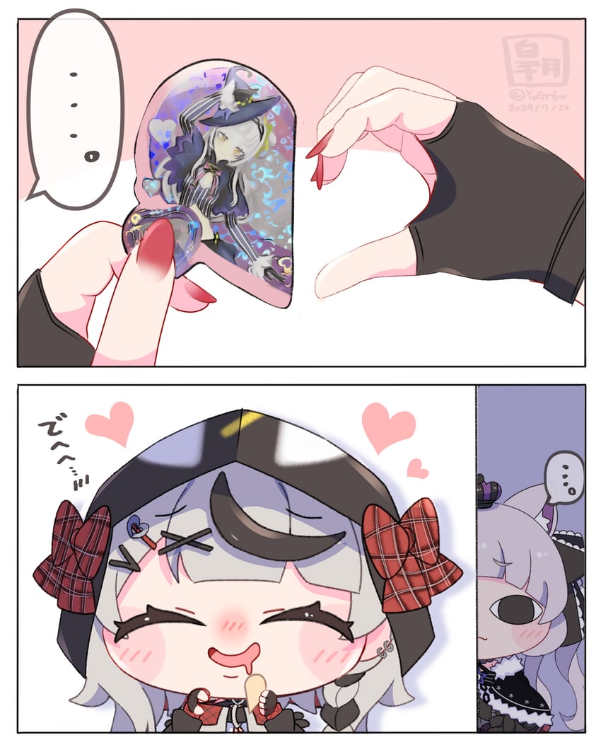 sakamata chloe and murasaki shion (hololive) drawn by satsuki_(pixiv_742410)