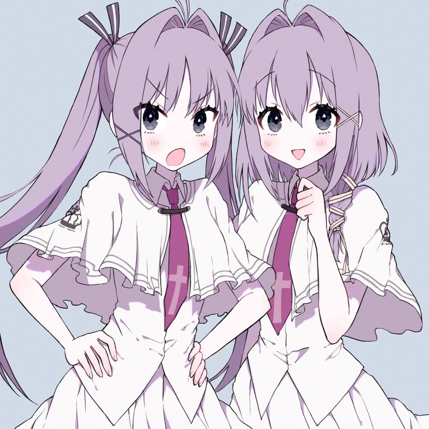wakatsuki kagami and wakatsuki tsukasa (subarashiki hibi) drawn by umamochi_shiro