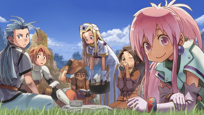arche klein, mint adenade, cress albane, chester burklight, fujibayashi suzu, and 1 more (tales of and 1 more) drawn by toraneko