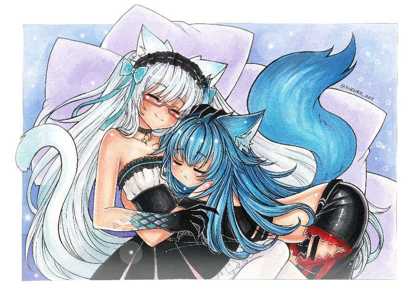 kana and yumi koburako (original) drawn by fhenris