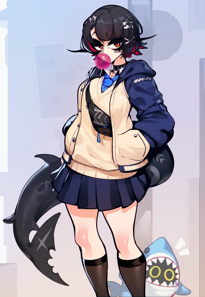 ellen joe and sharkboo (zenless zone zero) drawn by sachiko_shirayuki