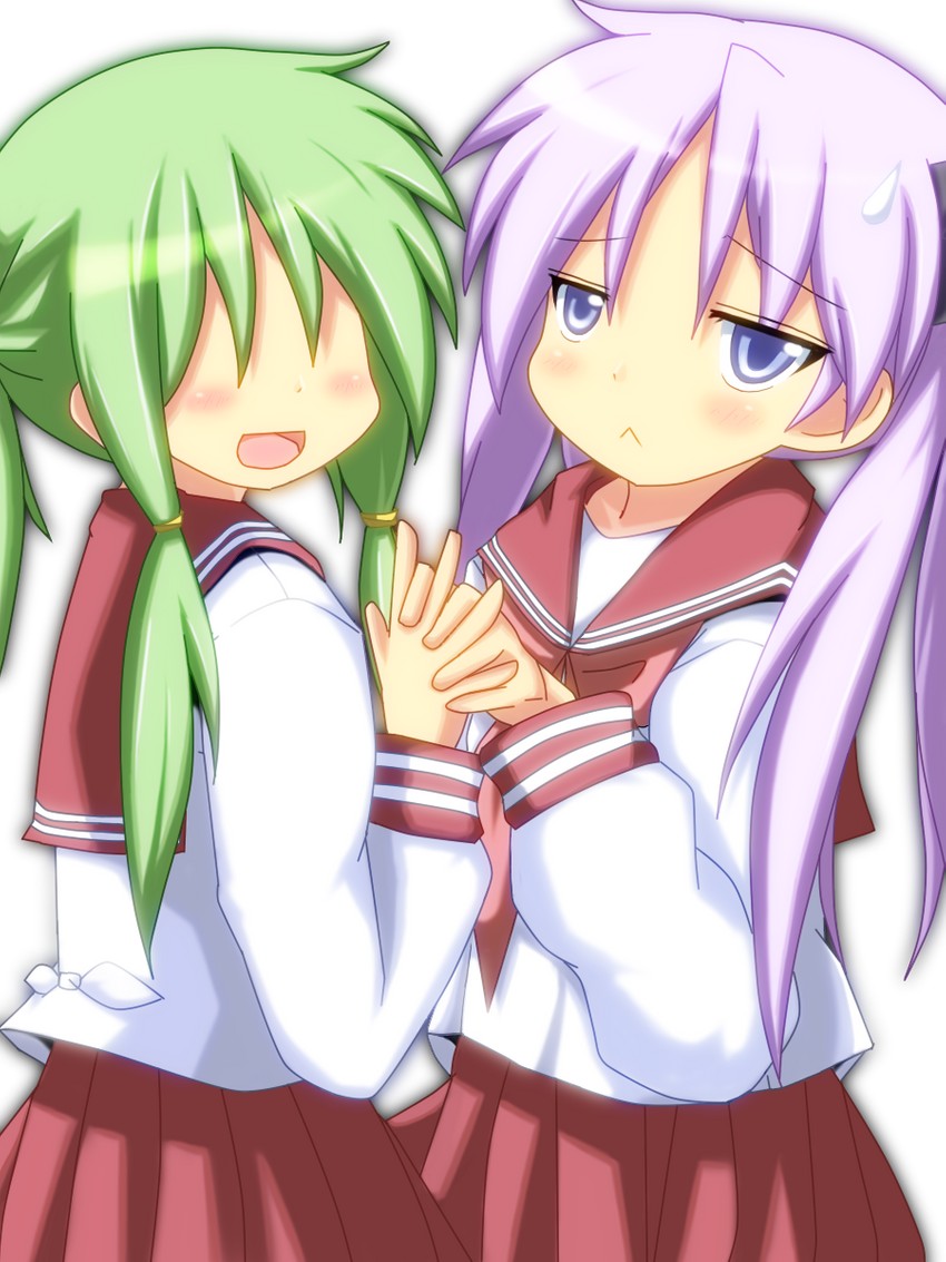 hiiragi kagami and yamanobe tamaki (lucky star) drawn by mai_(t-5)