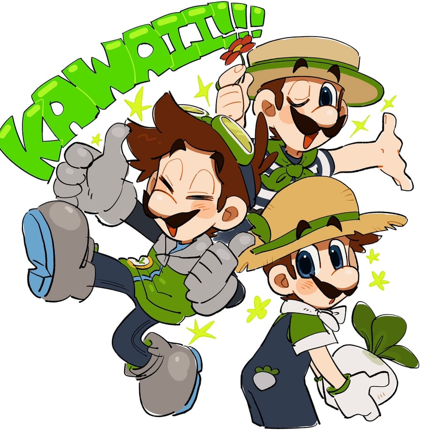 luigi (mario and 2 more) drawn by mimimi_(mimimim9999)