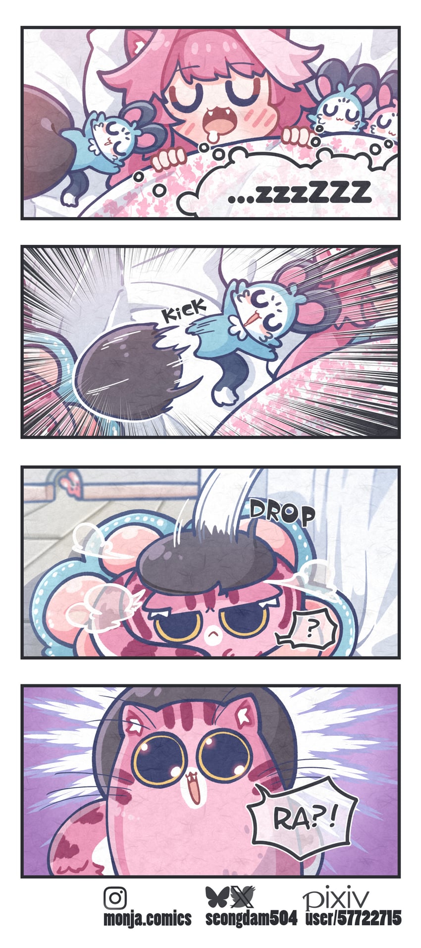 raora panthera and chattino (hololive and 1 more) drawn by monja_(monja0521)