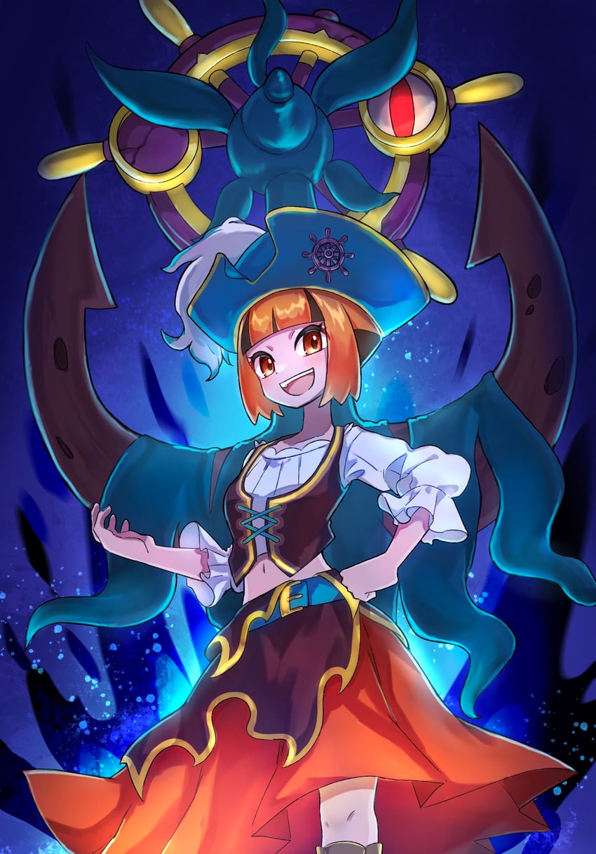 gardenia and dhelmise (pokemon and 1 more) drawn by yubo_(yubo_san)