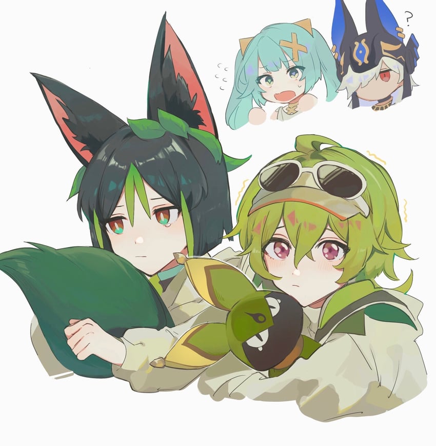 tighnari, cyno, collei, faruzan, and cuilein-anbar (genshin impact) drawn by yanfei_u