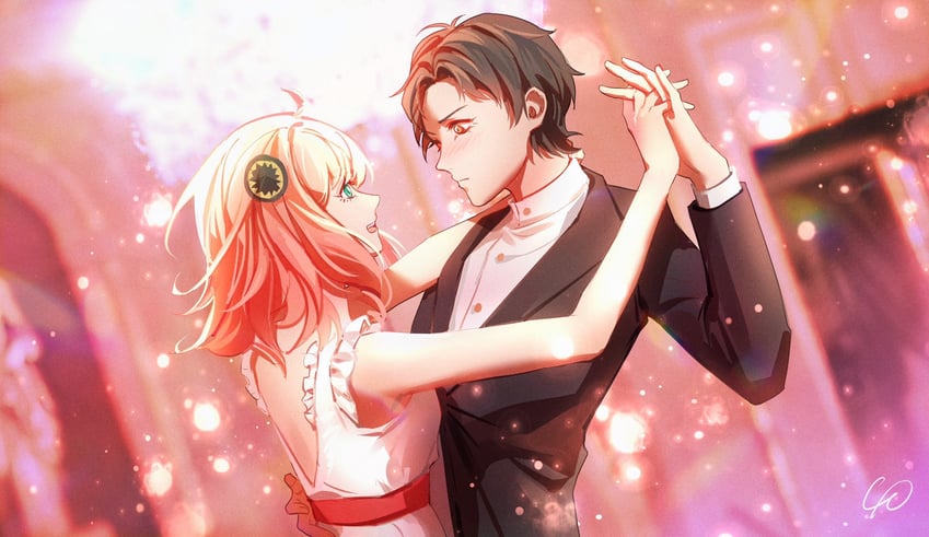 anya and damian desmond (spy x family) drawn by emalfire0312