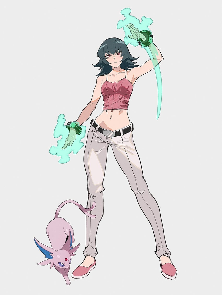 espeon and sabrina (pokemon and 1 more) drawn by daniel_deng