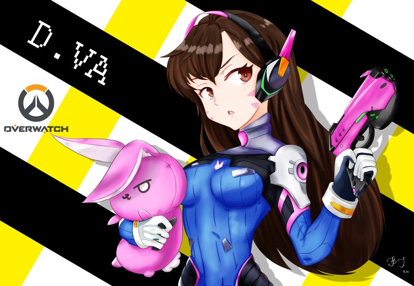 d.va (overwatch and 1 more) drawn by hwansang