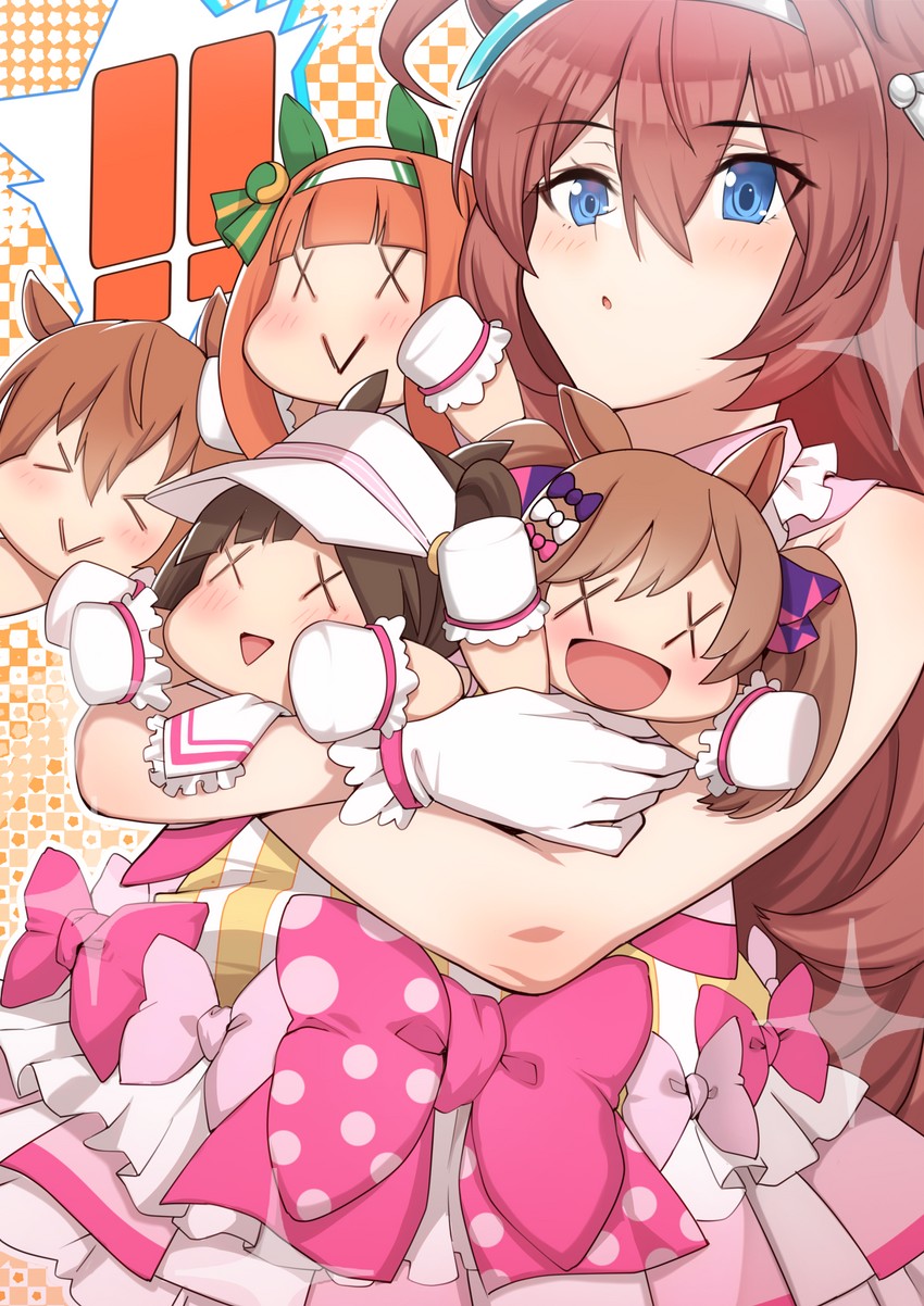 silence suzuka, mihono bourbon, smart falcon, maruzensky, and ines fujin (umamusume) drawn by ramanda
