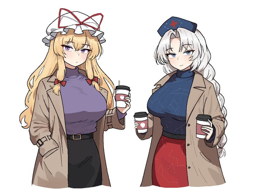 yakumo yukari and yagokoro eirin (touhou) drawn by cocktiel77