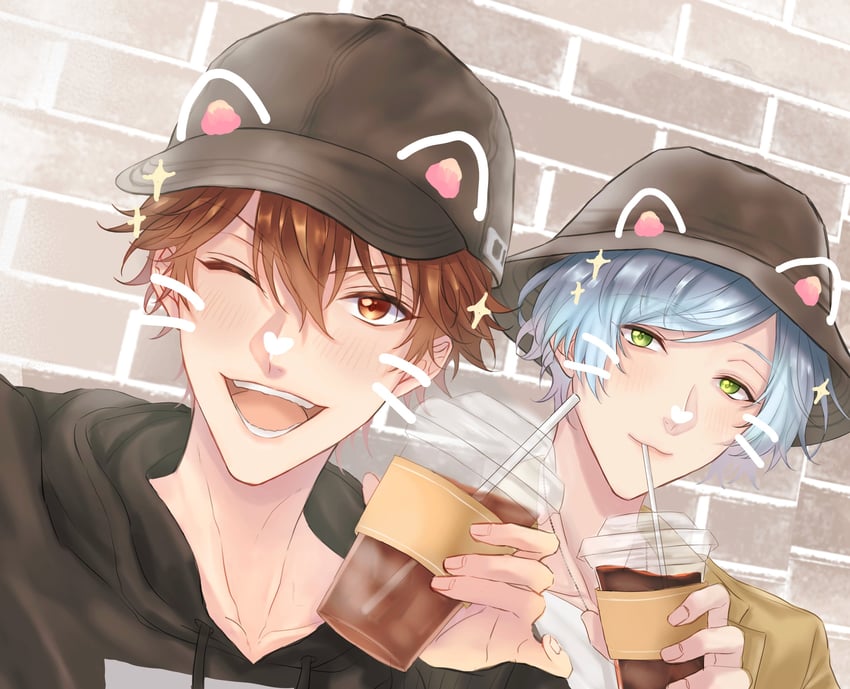 morisawa chiaki and shinkai kanata (ensemble stars!) drawn by yayo_15m
