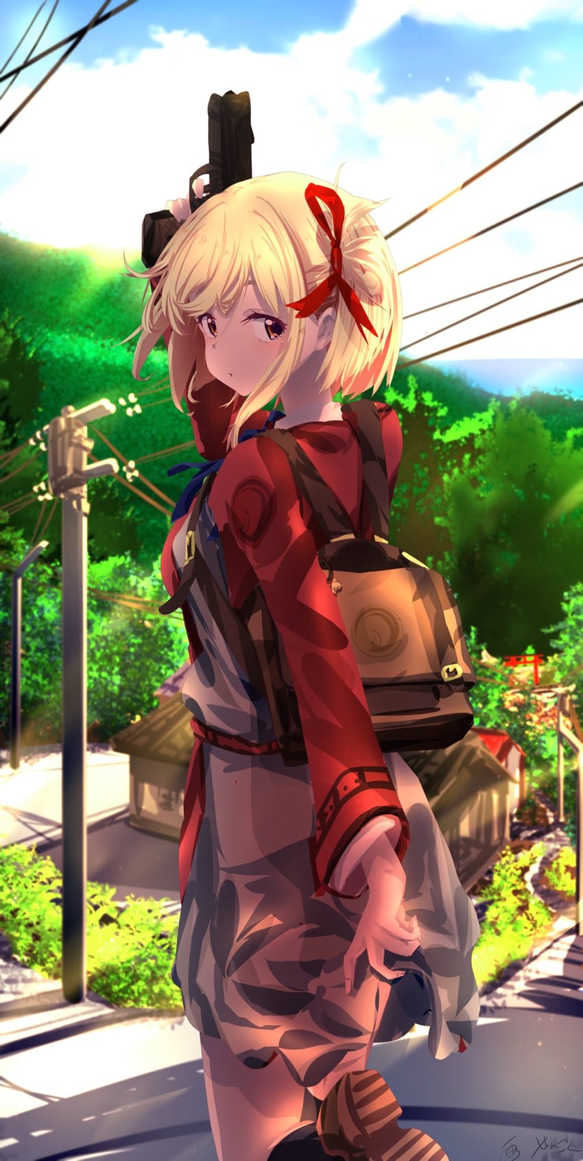 nishikigi chisato (lycoris recoil) drawn by sengoku_chidori
