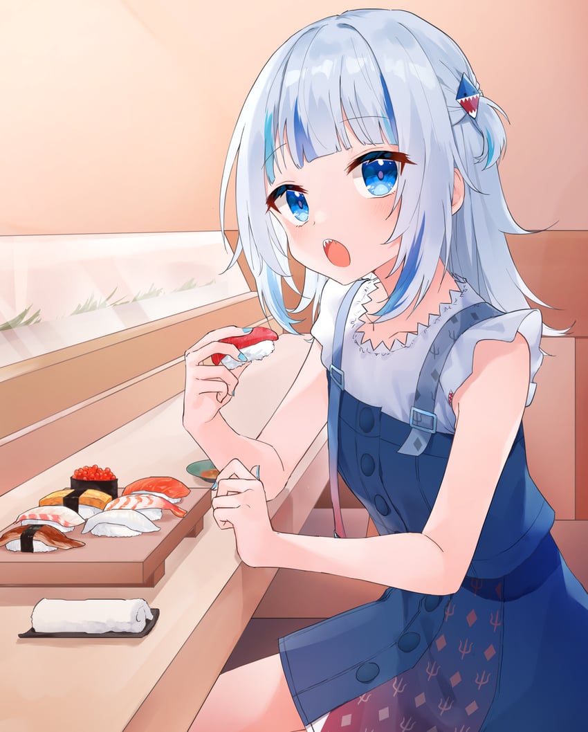 gawr gura (hololive and 1 more) drawn by gintama_10102
