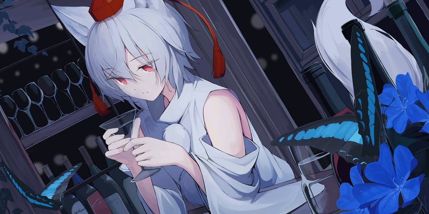 inubashiri momiji (touhou and 1 more) drawn by mikisai