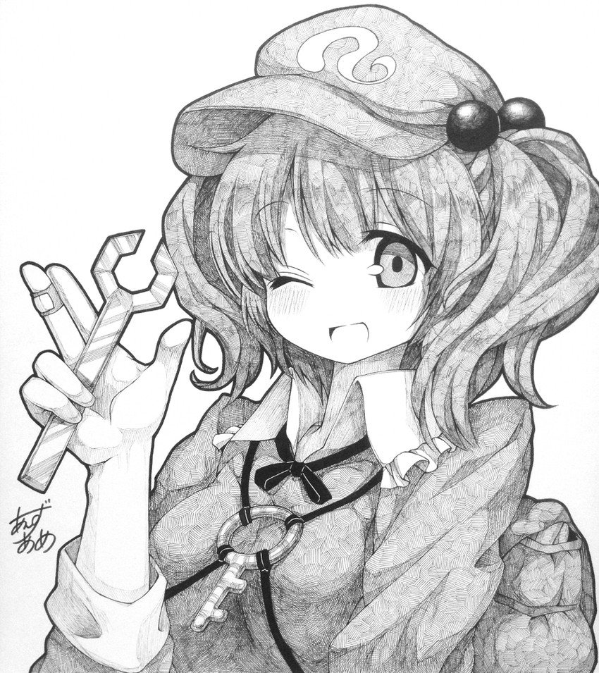 kawashiro nitori (touhou) drawn by anzu_ame