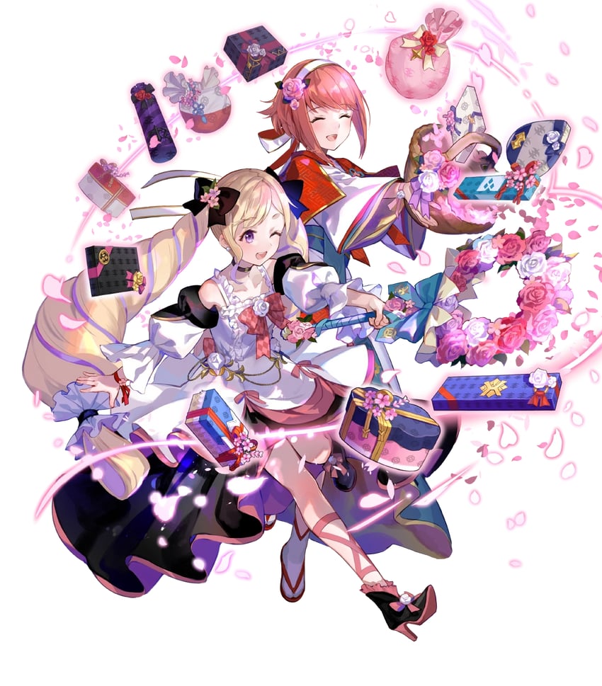 elise and sakura (fire emblem and 2 more) drawn by fuzichoco