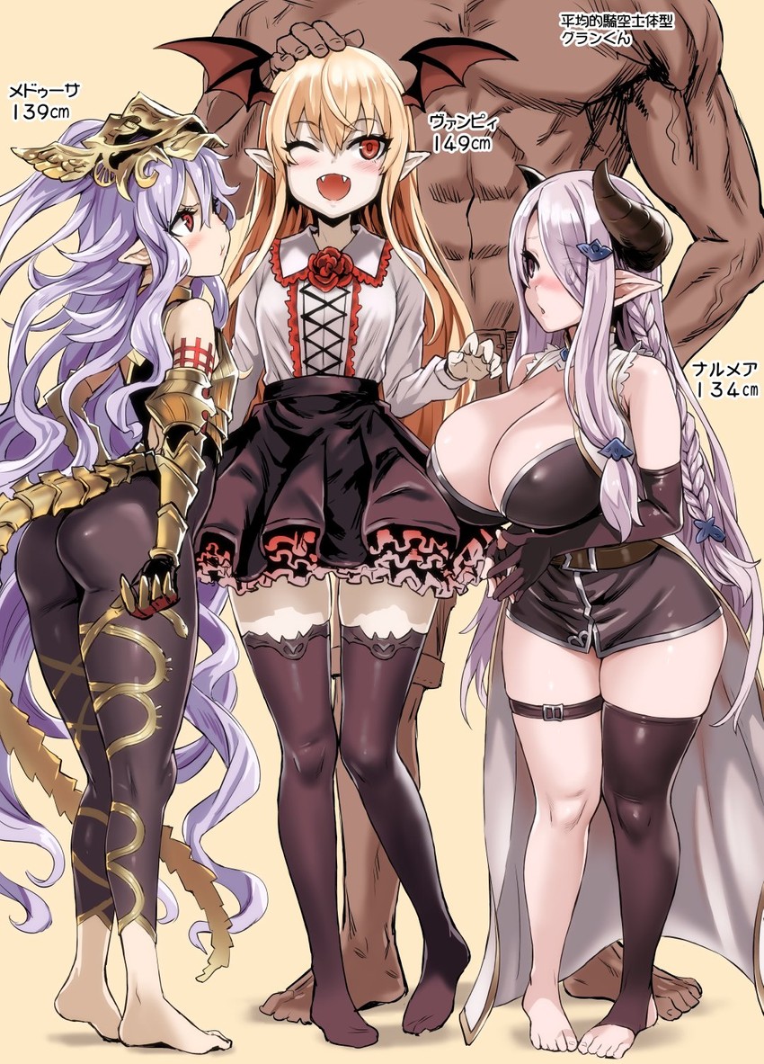 narmaya, vampy, and medusa (granblue fantasy and 1 more) drawn by asanagi