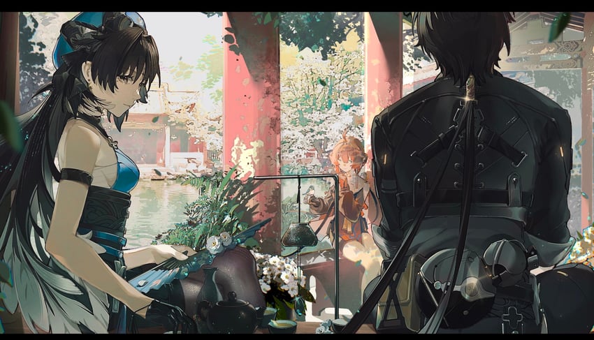rover, male rover, yangyang, and danjin (wuthering waves) drawn by hollning