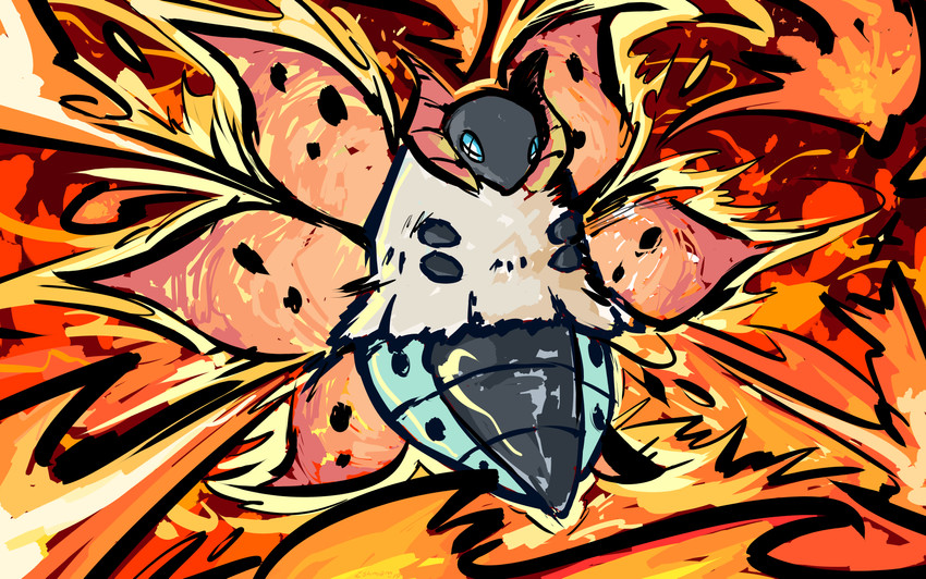 volcarona (pokemon) drawn by ishmam