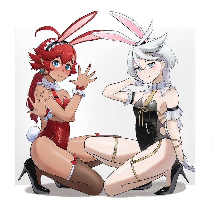suletta mercury and miorine rembran (gundam and 1 more) drawn by yellow_glasses_(odivichno)