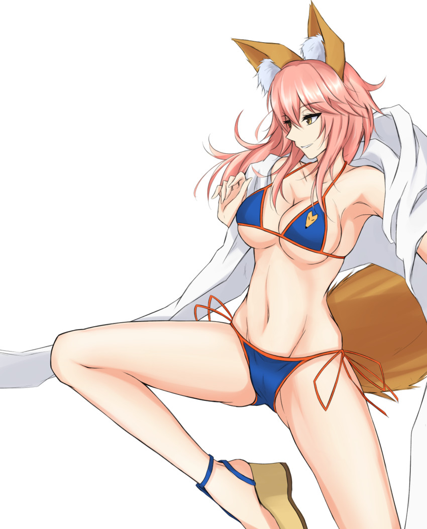 tamamo and tamamo no mae (fate and 2 more) drawn by watarase_piro