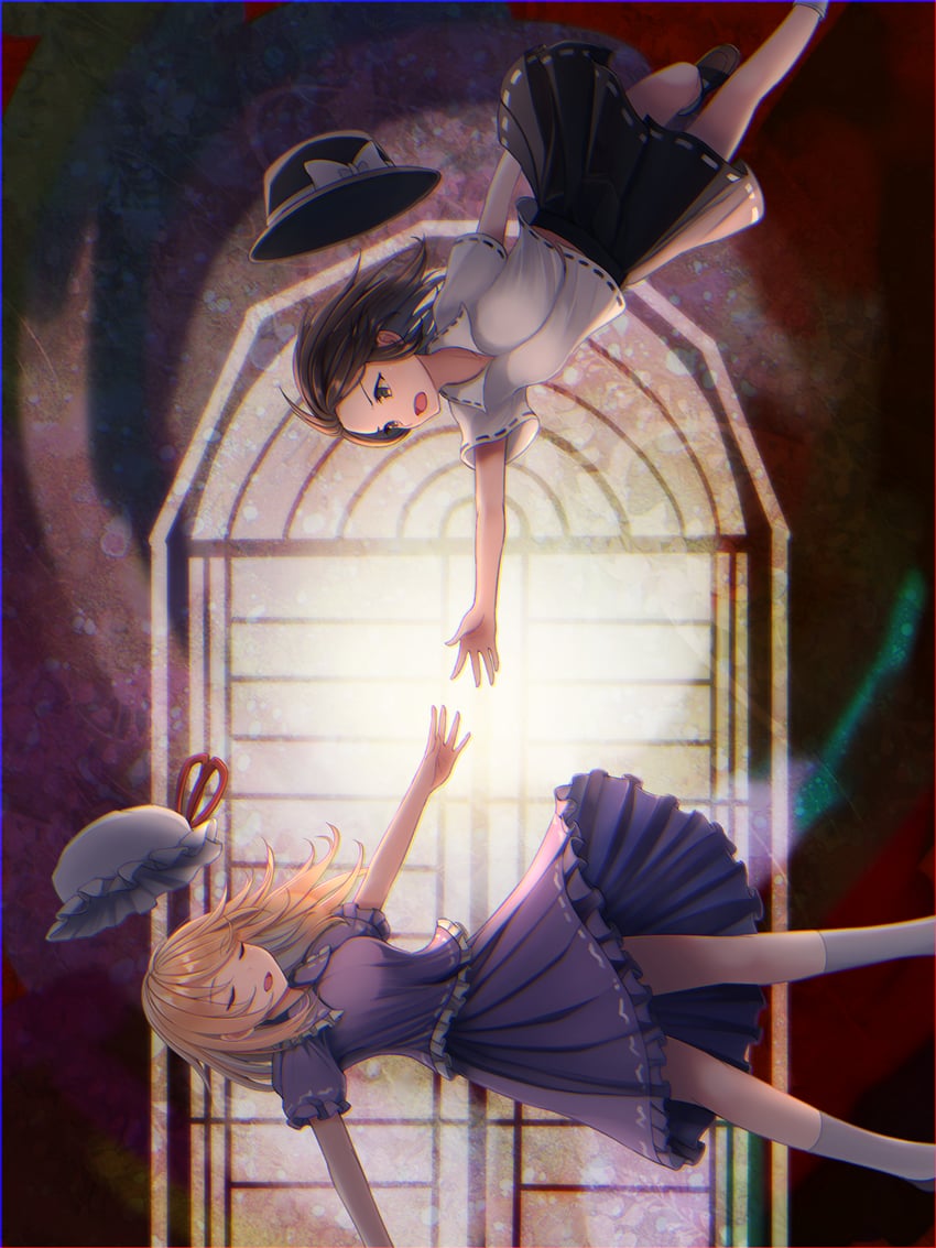 usami renko and maribel hearn (touhou and 1 more) drawn by fumei_(mugendai)