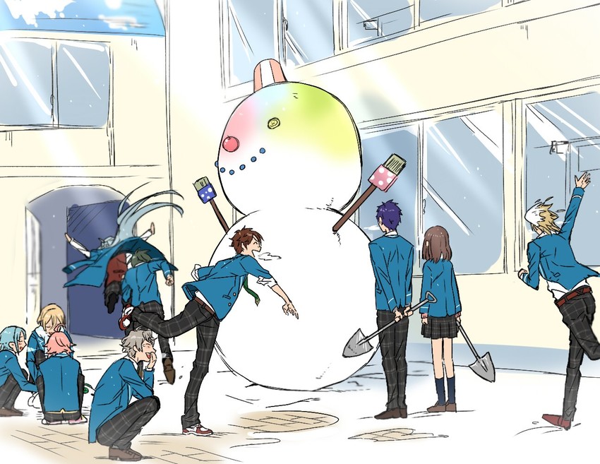himemiya tori, shino hajime, tenshouin eichi, morisawa chiaki, hibiki wataru, and 5 more (ensemble stars!) drawn by rekkun_(znny-tmayf)
