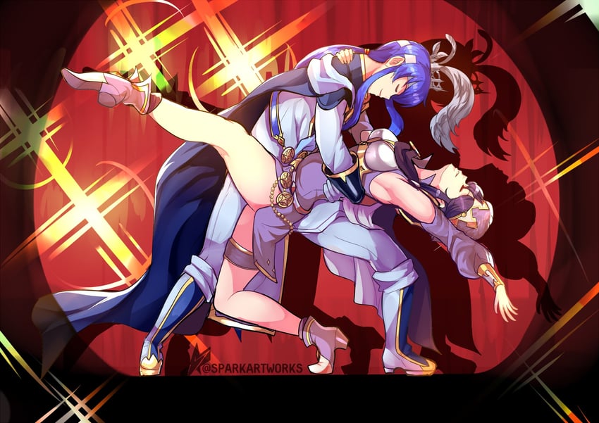 seliph and larcei (fire emblem and 2 more) drawn by sparkartworks