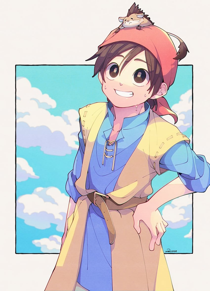 hero and munchie (dragon quest and 1 more) drawn by 29qmatatavi