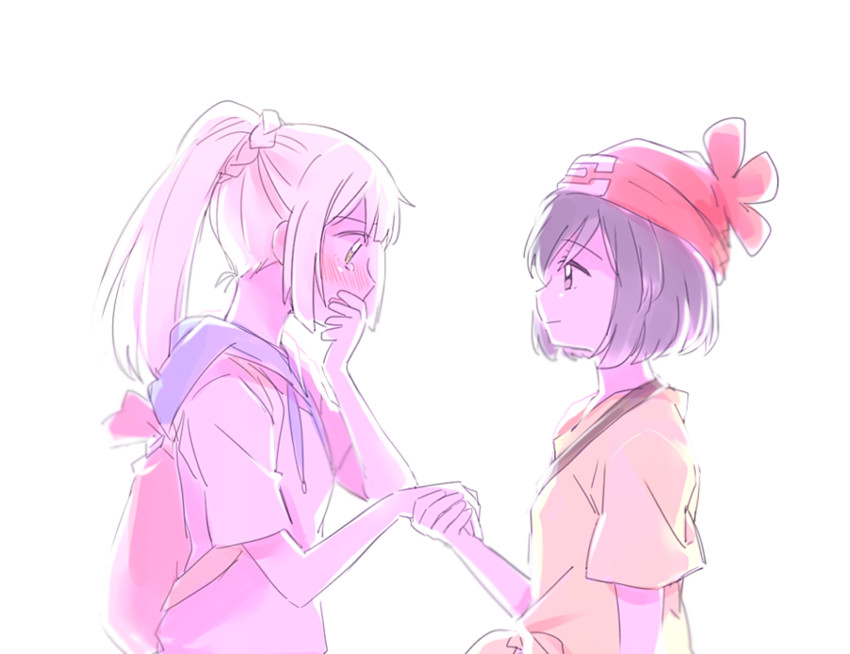 lillie and selene (pokemon and 1 more) drawn by re_ghotion