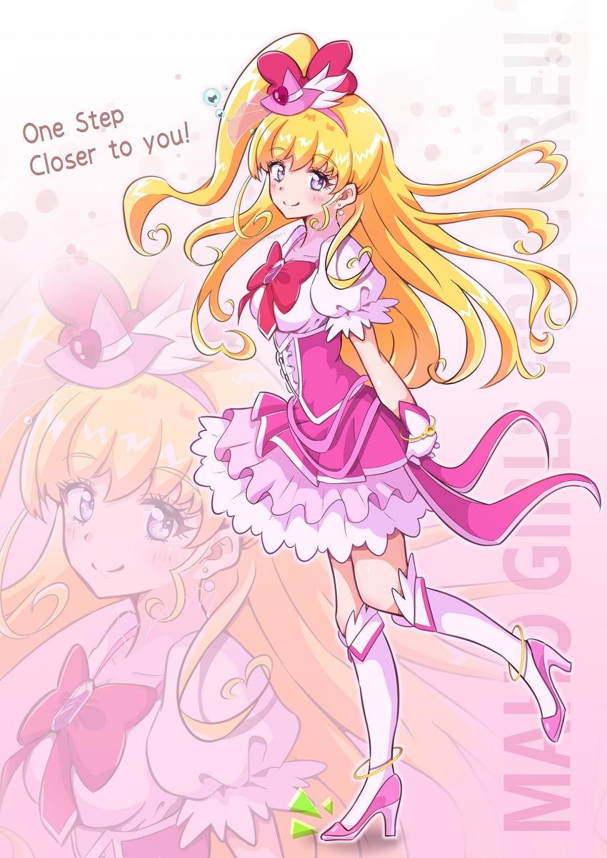 asahina mirai and cure miracle (precure and 2 more) drawn by sorama_ayari