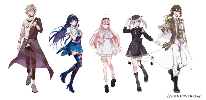 rikka, asumi sena, fuji aoi, gabu rielu, and yusuke (vspo! and 4 more) drawn by teito_(0w0kuma)