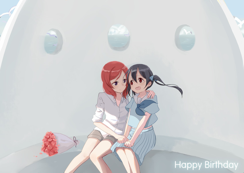 nishikino maki and yazawa nico (love live! and 1 more) drawn by ai635623656