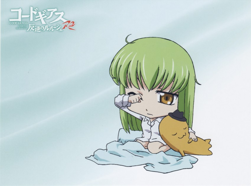 c.c. and cheese-kun (code geass and 1 more)