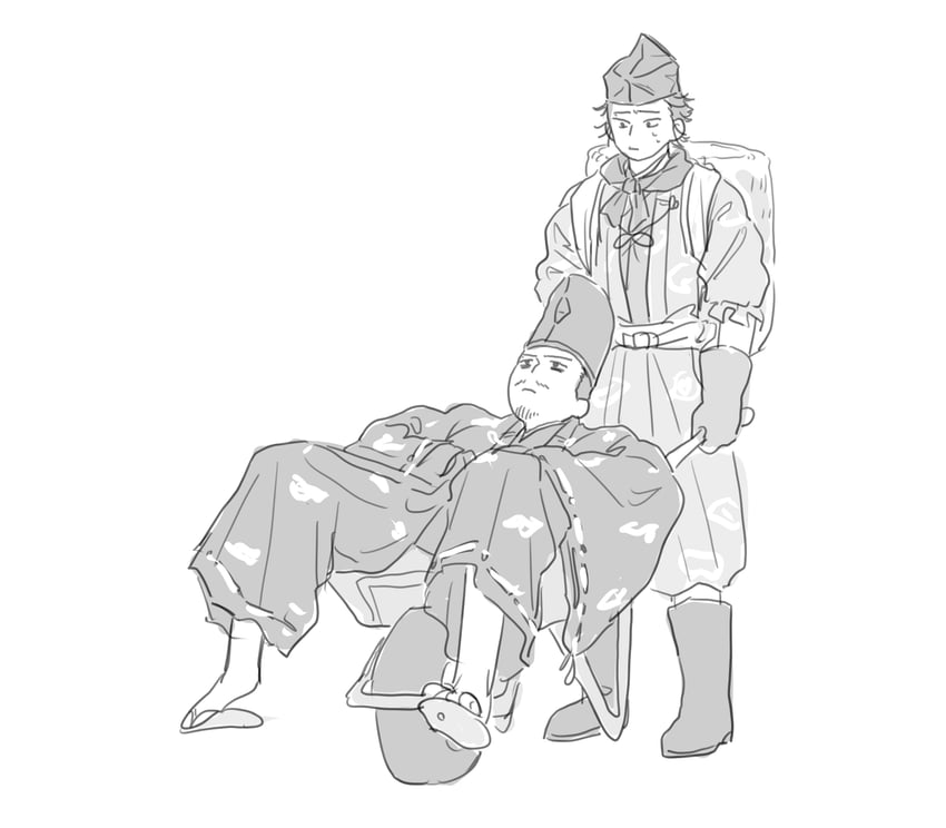 houjou yoshitoki and houjou yasutoki (kamakura-dono no 13-nin) drawn by bbbb_fex
