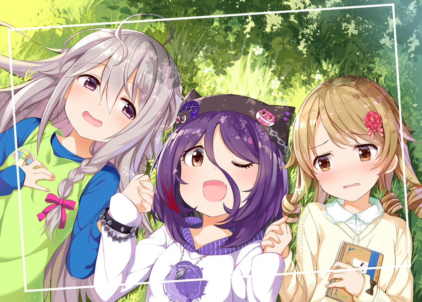 morikubo nono, hoshi syoko, and hayasaka mirei (idolmaster and 1 more) drawn by kosaka_donten