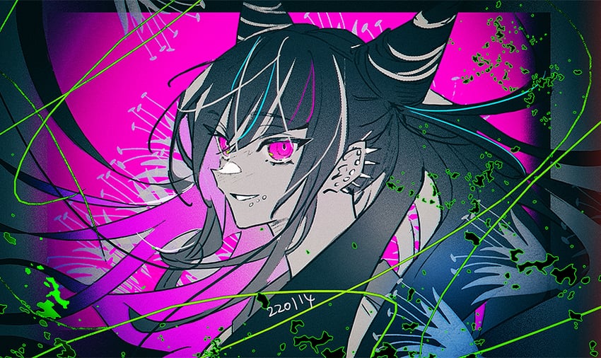 mioda ibuki (danganronpa and 1 more) drawn by haun