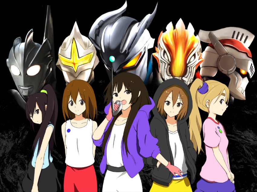 akiyama mio, nakano azusa, hirasawa yui, tainaka ritsu, kotobuki tsumugi, and 5 more (k-on! and 3 more) drawn by fumei_(mugendai)