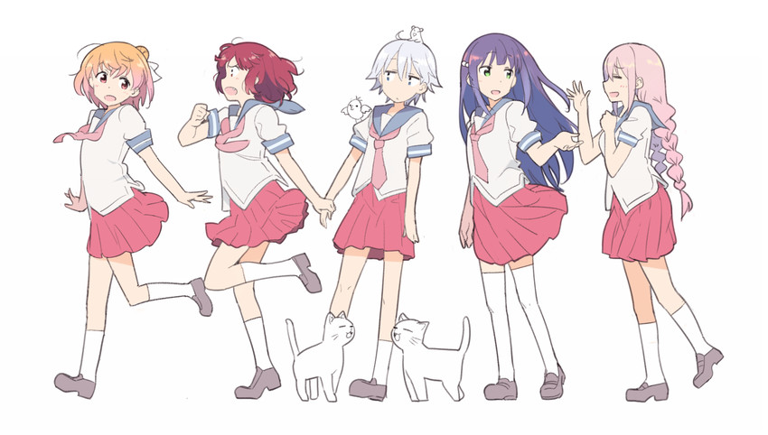 hanakoizumi an, hibarigaoka ruri, kumegawa botan, hagyuu hibiki, and ekoda ren (anne happy) drawn by kasa_list