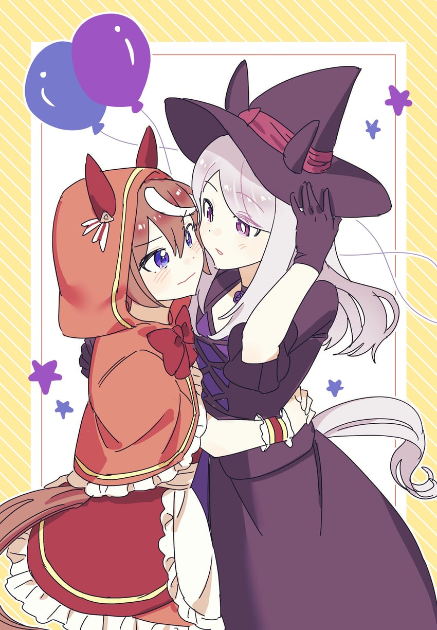 mejiro mcqueen and tokai teio (umamusume) drawn by habsida_(habsida_hpy)