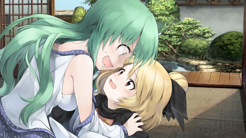 kochiya sanae and kurodani yamame (touhou) drawn by aqua-lia
