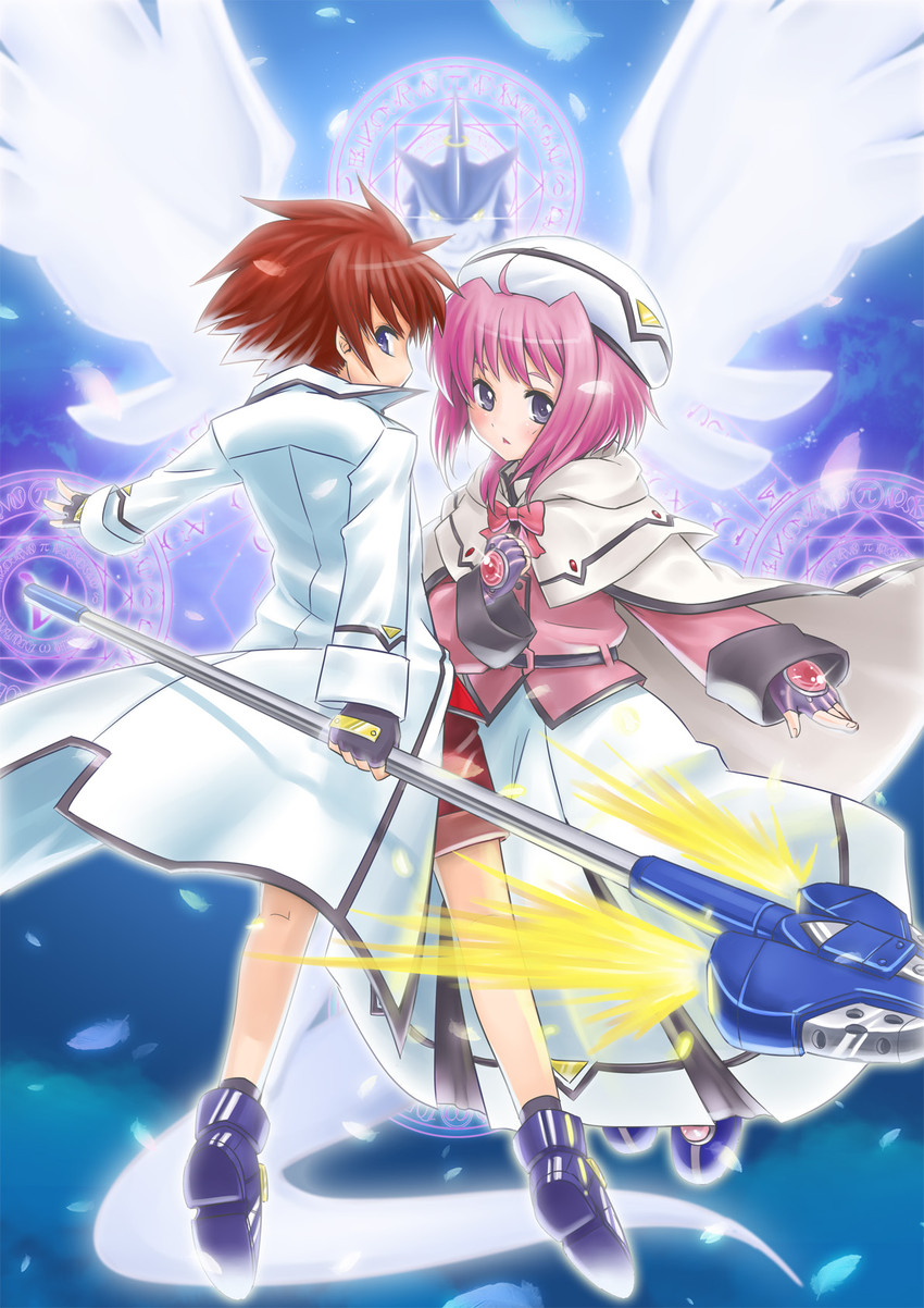caro ru lushe, erio mondial, kerykeion, friedrich, and strada (lyrical nanoha and 1 more) drawn by waha_(artist)