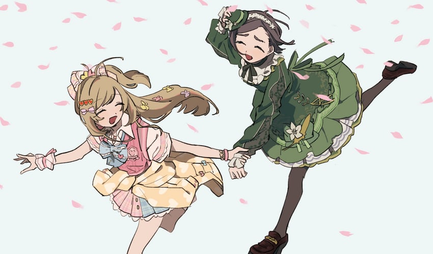 sato shin and matsuo chizuru (idolmaster and 1 more) drawn by yawarakai_inu