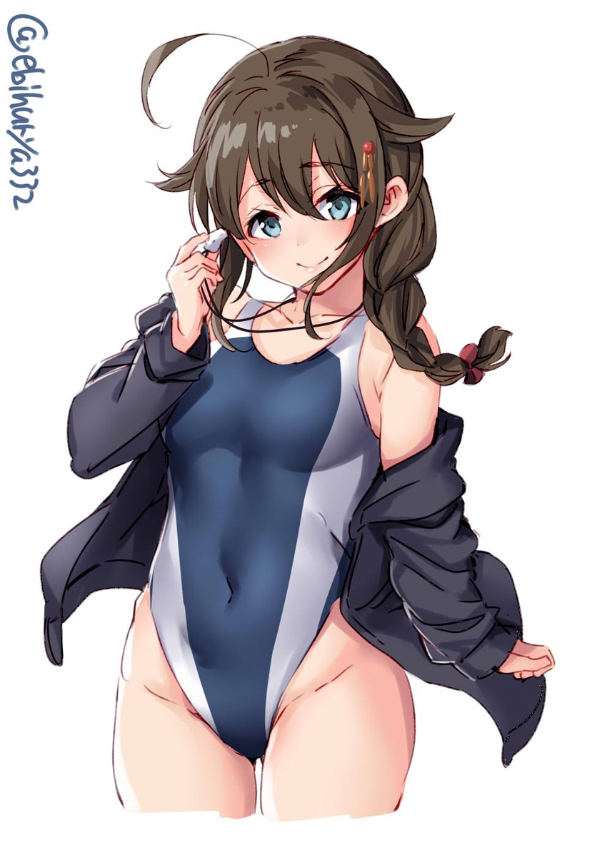 shigure and shigure kai ni (kantai collection) drawn by ebifurya