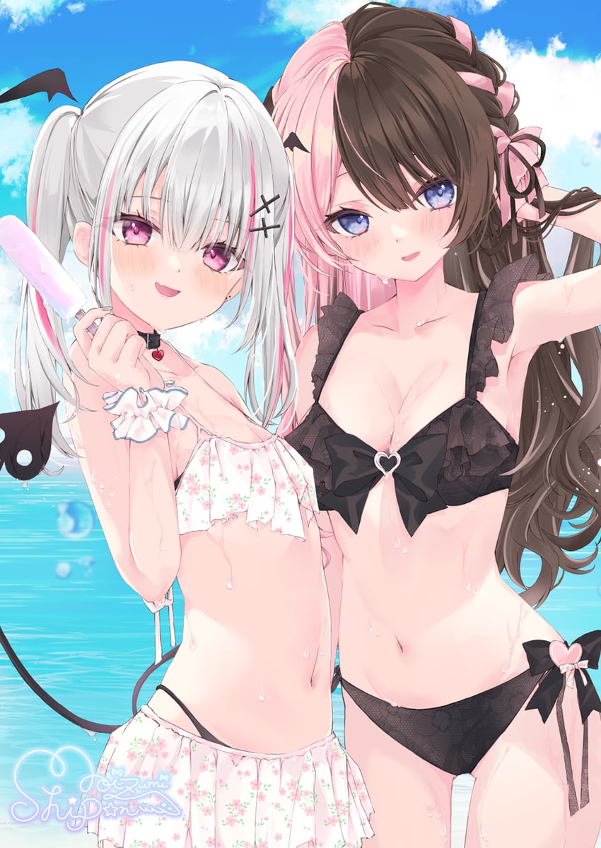 tachibana hinano and asumi sena (vspo!) drawn by moizumi_shipon
