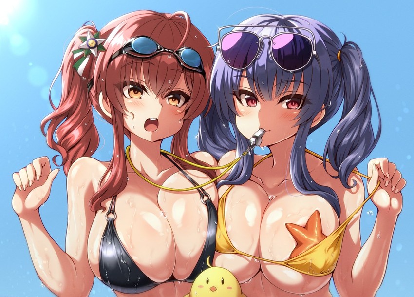 manjuu, zara, and pola (azur lane) drawn by hiraga_daidai