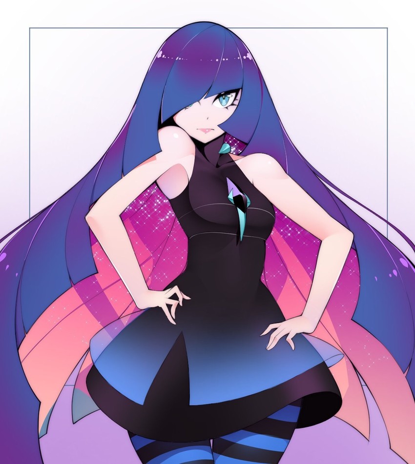 stocking and lusamine (pokemon and 2 more) drawn by halphelt